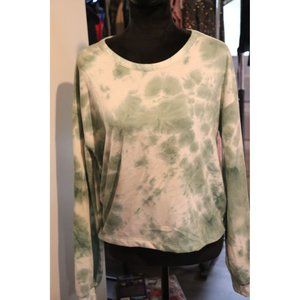 Oli Viv Tie Die Green White Sweater L new without tag
